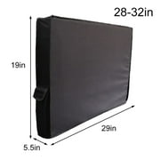 chengsi Outdoor TV Cover Waterproof, Weatherproof, Black, 600D Thick Fabric Protector